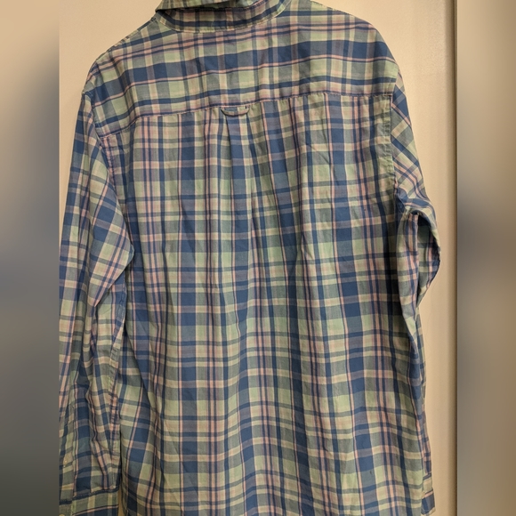 Chaps button down long sleeve shirt size XL blue green pink and purple - Picture 4 of 9